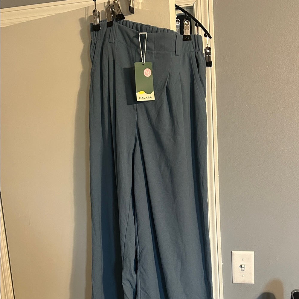 HALARA Women's Blue Dress Pants Large